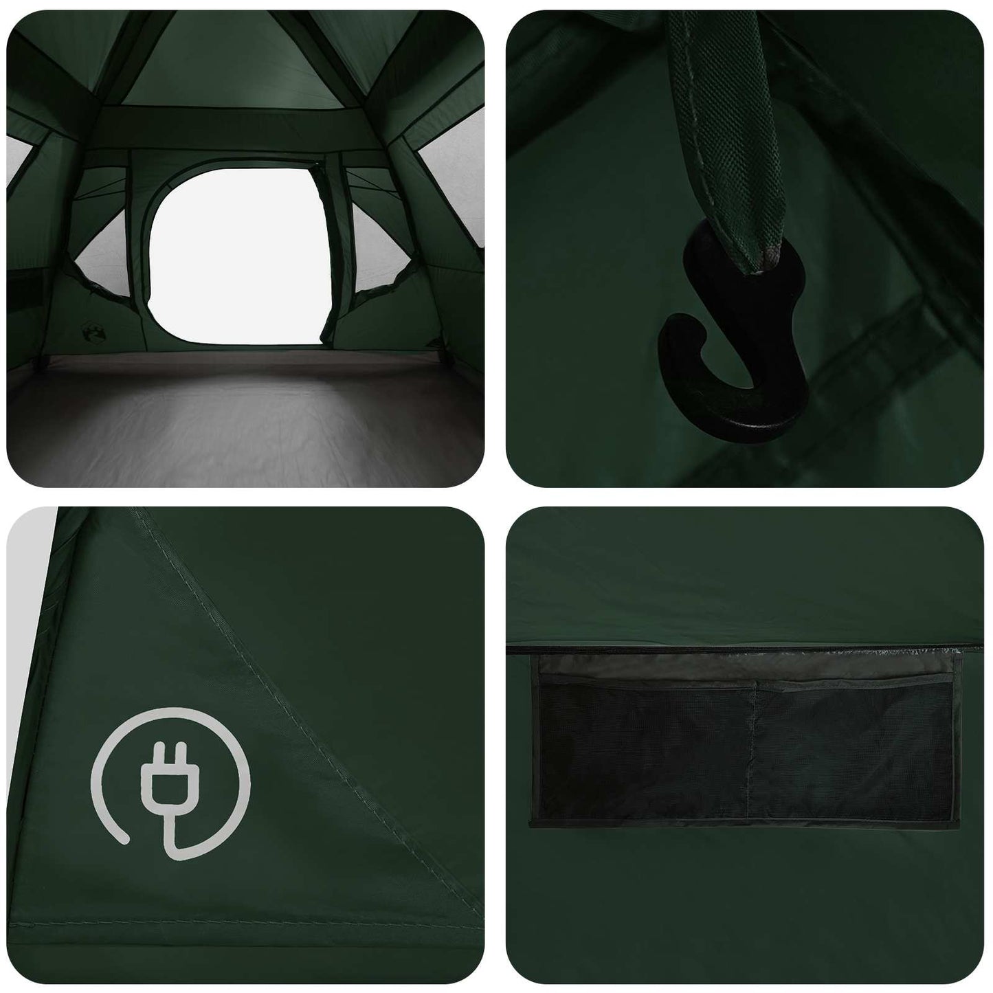 Instant Tent Army Green 305 x 275 x 190 cm Polyester and Steel