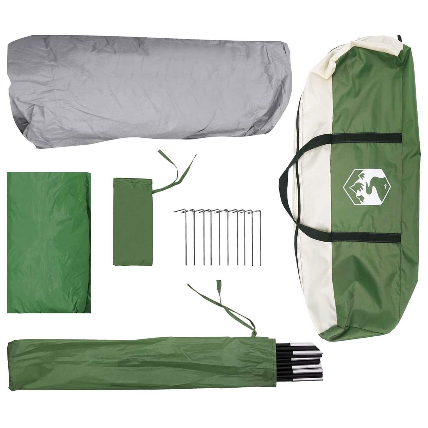 Instant Tent Green 365 x 380 x 200 cm Polyester and Steel