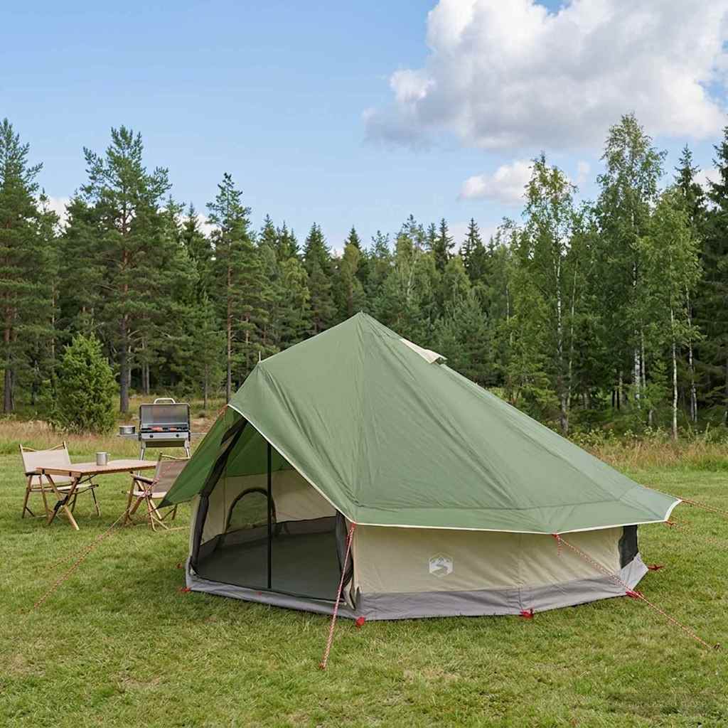 Tipi Tent Green 700 x 700 x 395 cm Polyester and Steel