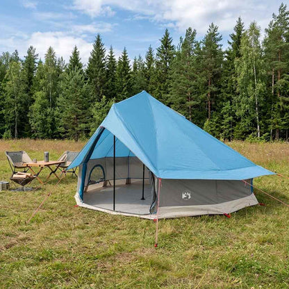 Tipi Tent with Roof Blue 700 x 700 x 395 cm Polyester and Steel