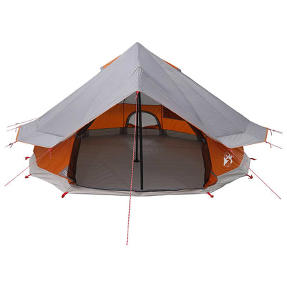 Tipi Tent with Roof Grey and Orange 700 x 700 x 395 cm