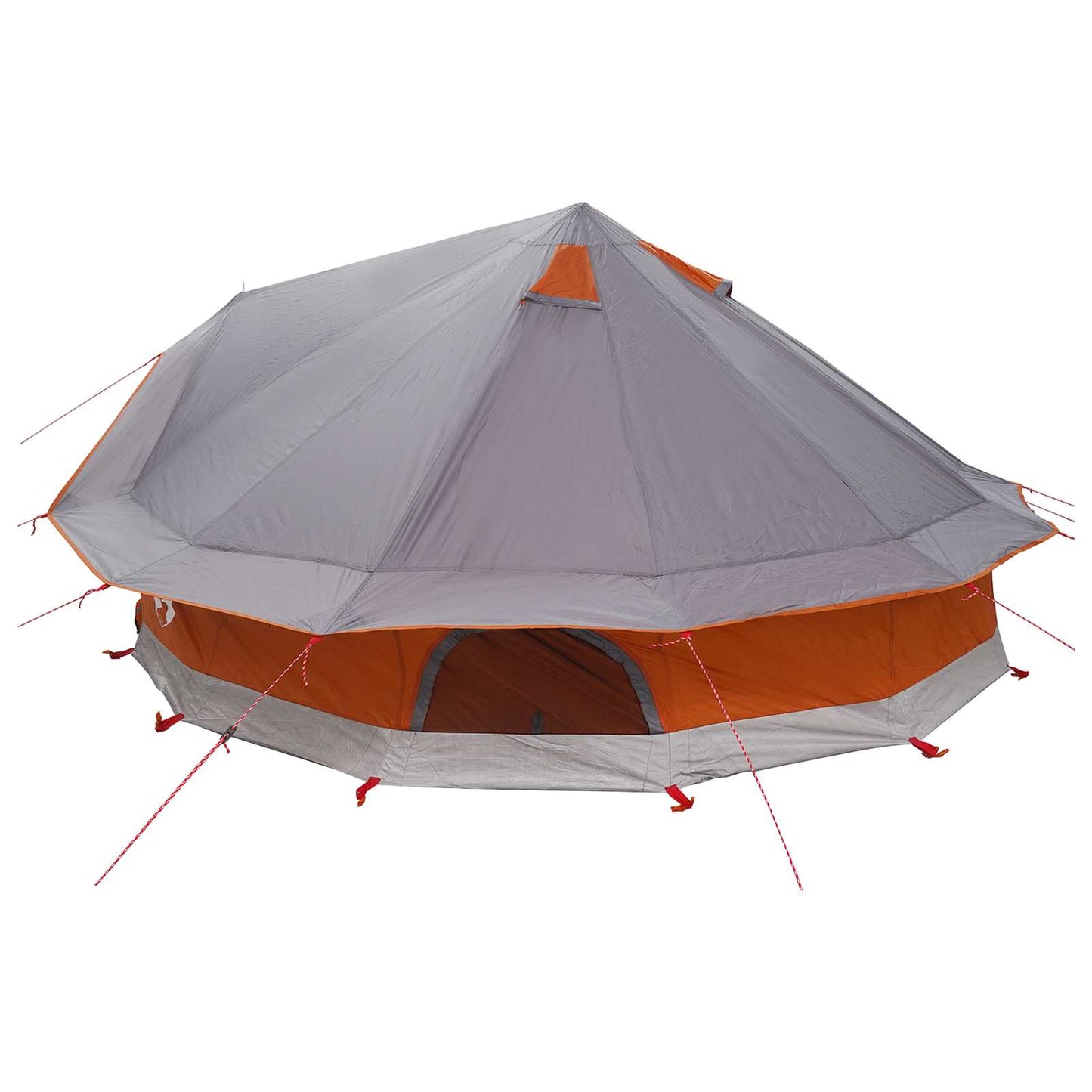 Tipi Tent with Roof Grey and Orange 700 x 700 x 395 cm