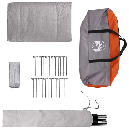 Tipi Tent with Roof Grey and Orange 800 x 800 x 430 cm