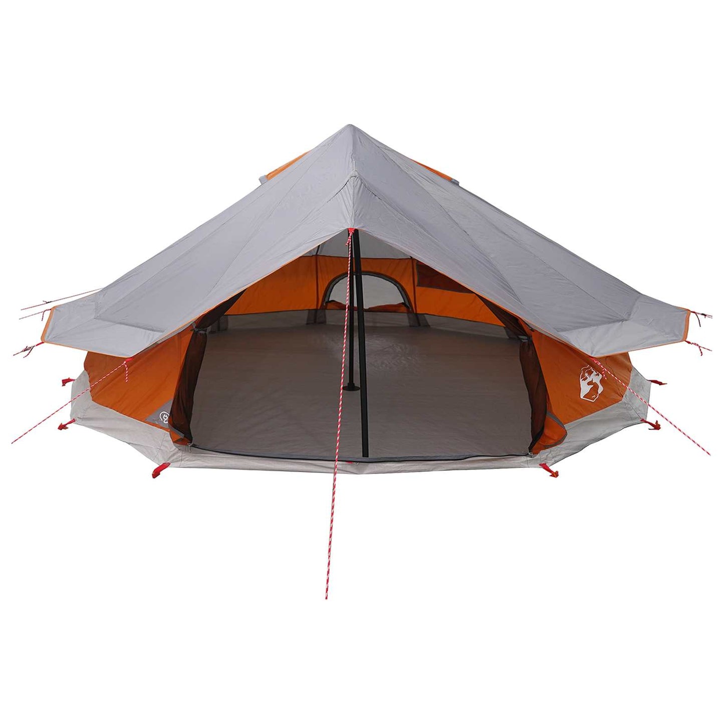 Tipi Tent with Roof Grey and Orange 800 x 800 x 430 cm