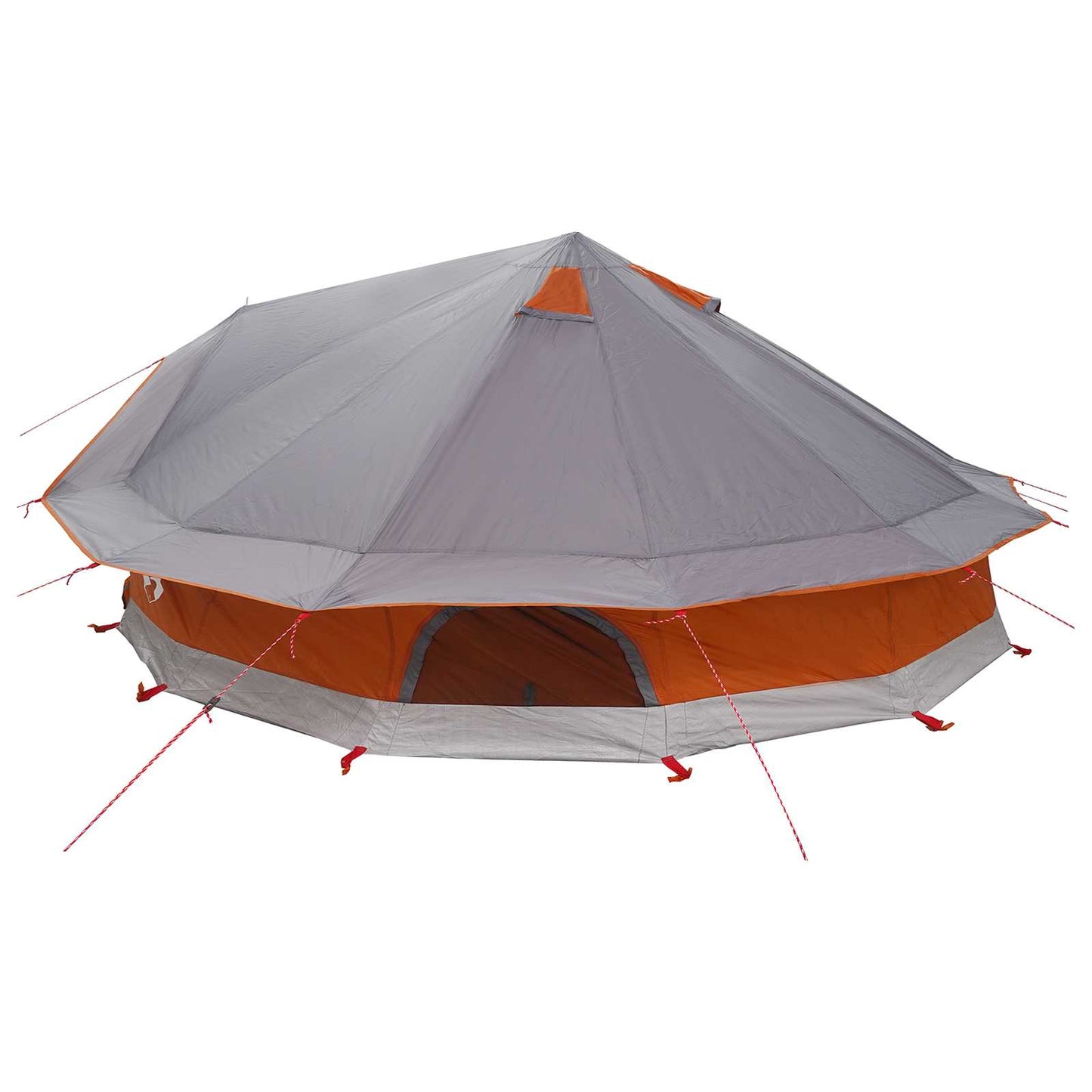 Tipi Tent with Roof Grey and Orange 800 x 800 x 430 cm