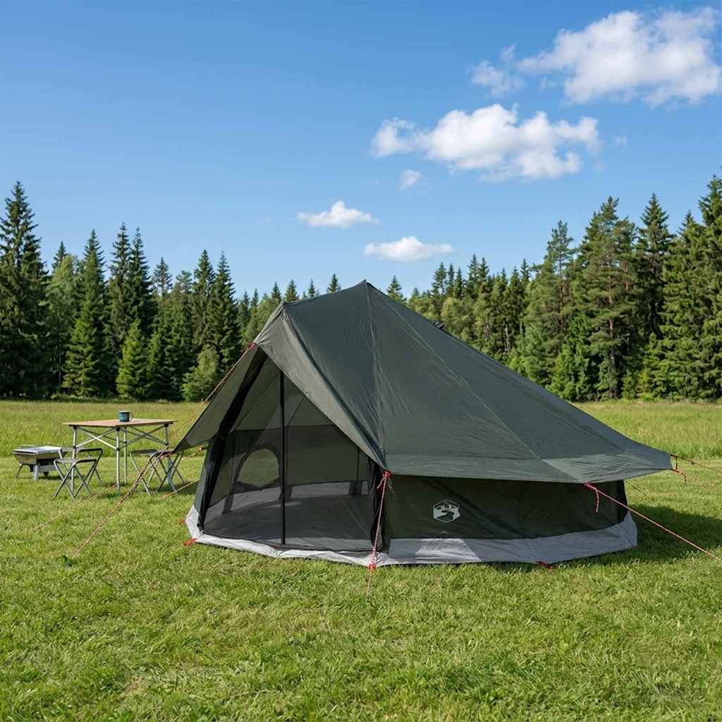 Tipi Tent Army Green 800 x 800 x 430 cm Polyester and Steel