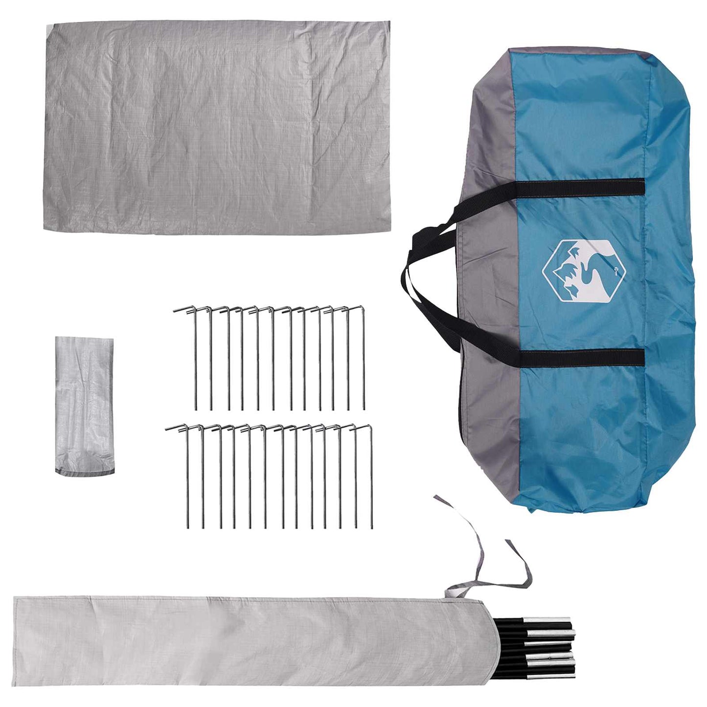 Tipi Tent with Roof Blue 250 x 250 cm Polyester and Steel