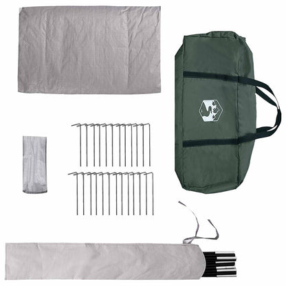 Tipi Tent with Roof Army Green 250 x 250 cm Polyester and Steel