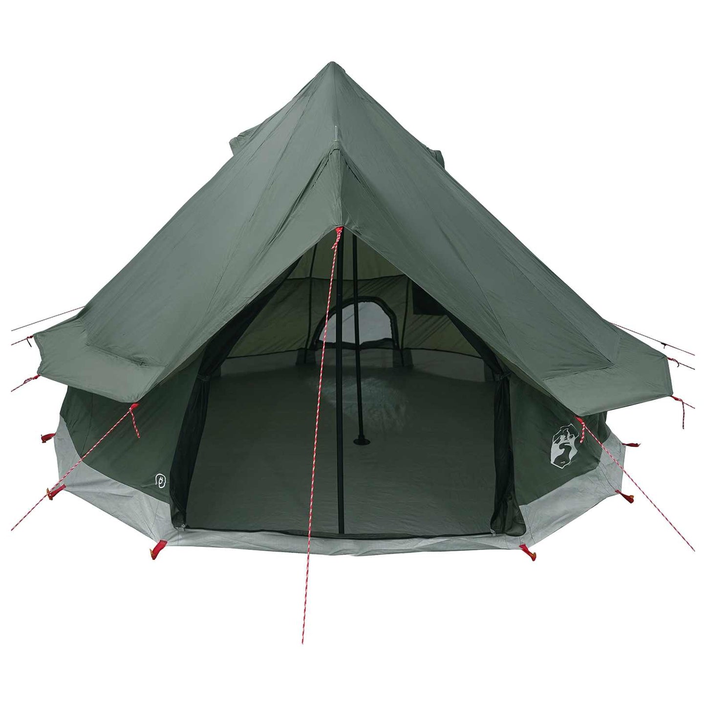 Tipi Tent with Roof Army Green 250 x 250 cm Polyester and Steel