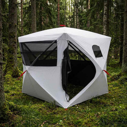 Hunting Tent with Roof White Blackout 143 x 143 x 165 cm