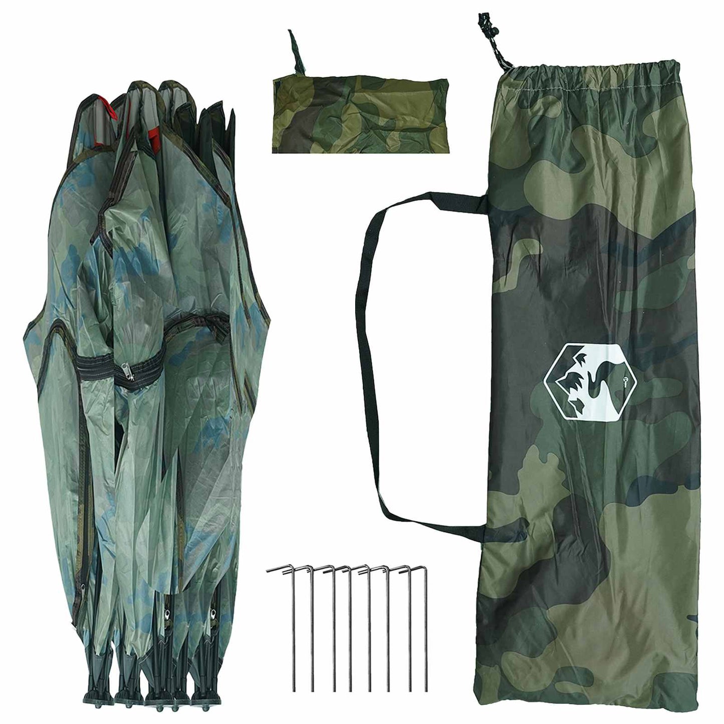 Hunting Tent Camouflage 143 x 143 x 165 cm Polyester and Steel