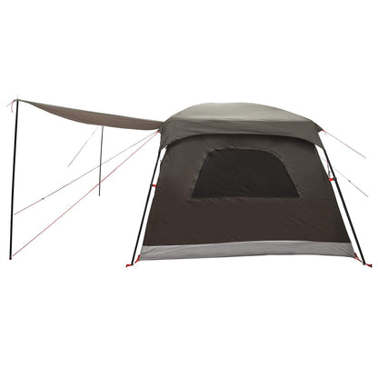 Family Tent Brown Grey 420 x 305 x 200 cm Polyester and Steel