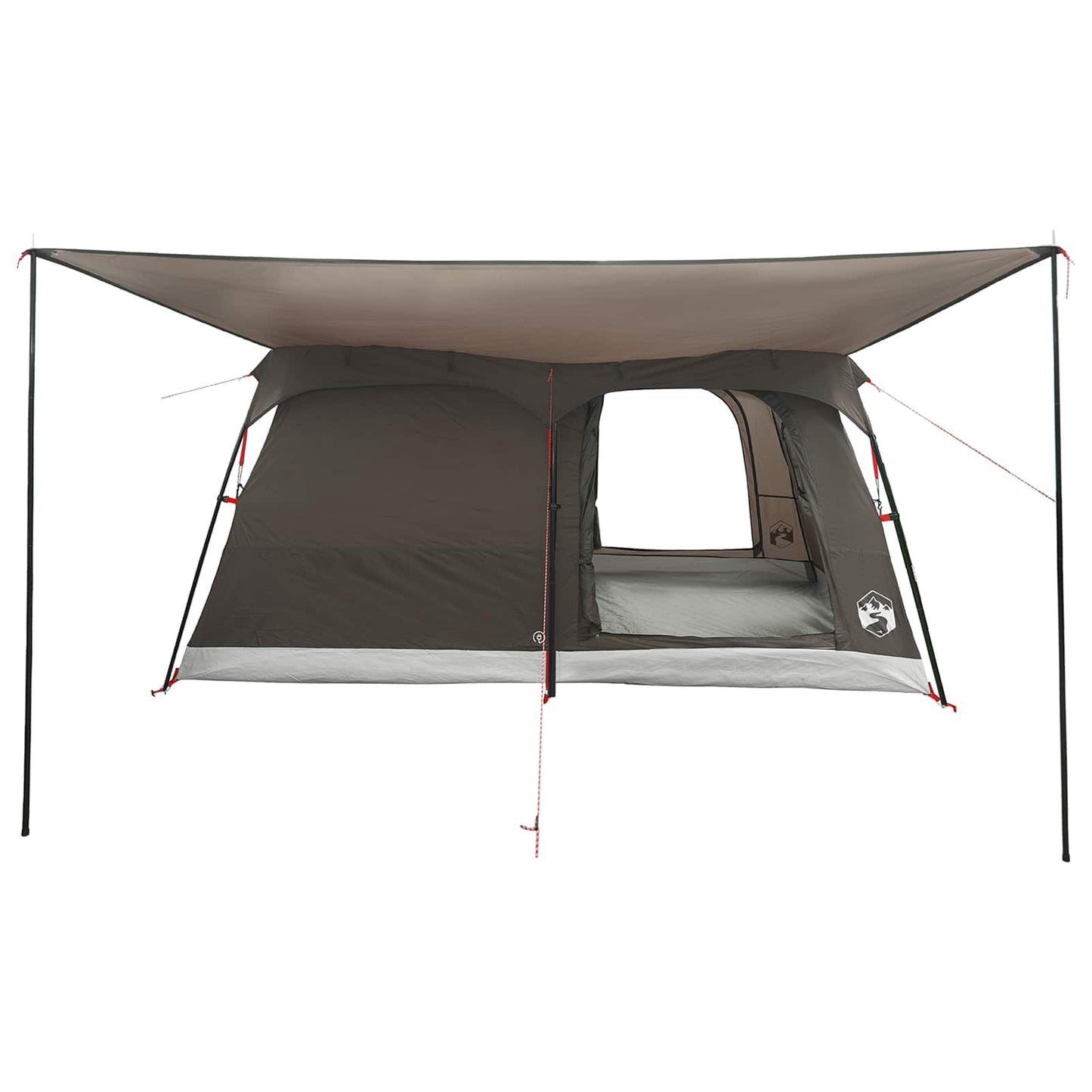 Family Tent Brown Grey 500 x 400 x 230 cm Polyester and Steel