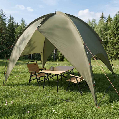 Camping Tent with Rainfly Water-resistant Dome Olive Green