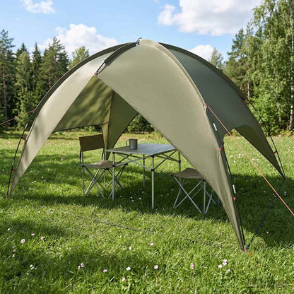 Camping Tent with Rainfly Water-resistant Dome Olive Green