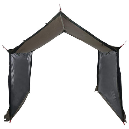 Camping Tarp with Mesh Walls Brown Grey 340 x 260 x 220 cm