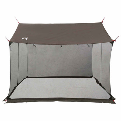 Camping Tarp with Mesh Walls Brown Grey 270 x 210 x 210 cm