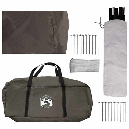 Family Tent Brown grey 450 x 400 x 265 cm Polyester and Steel