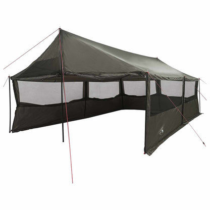 Family Tent Brown grey 600 x 400 x 268 cm Polyester and Steel