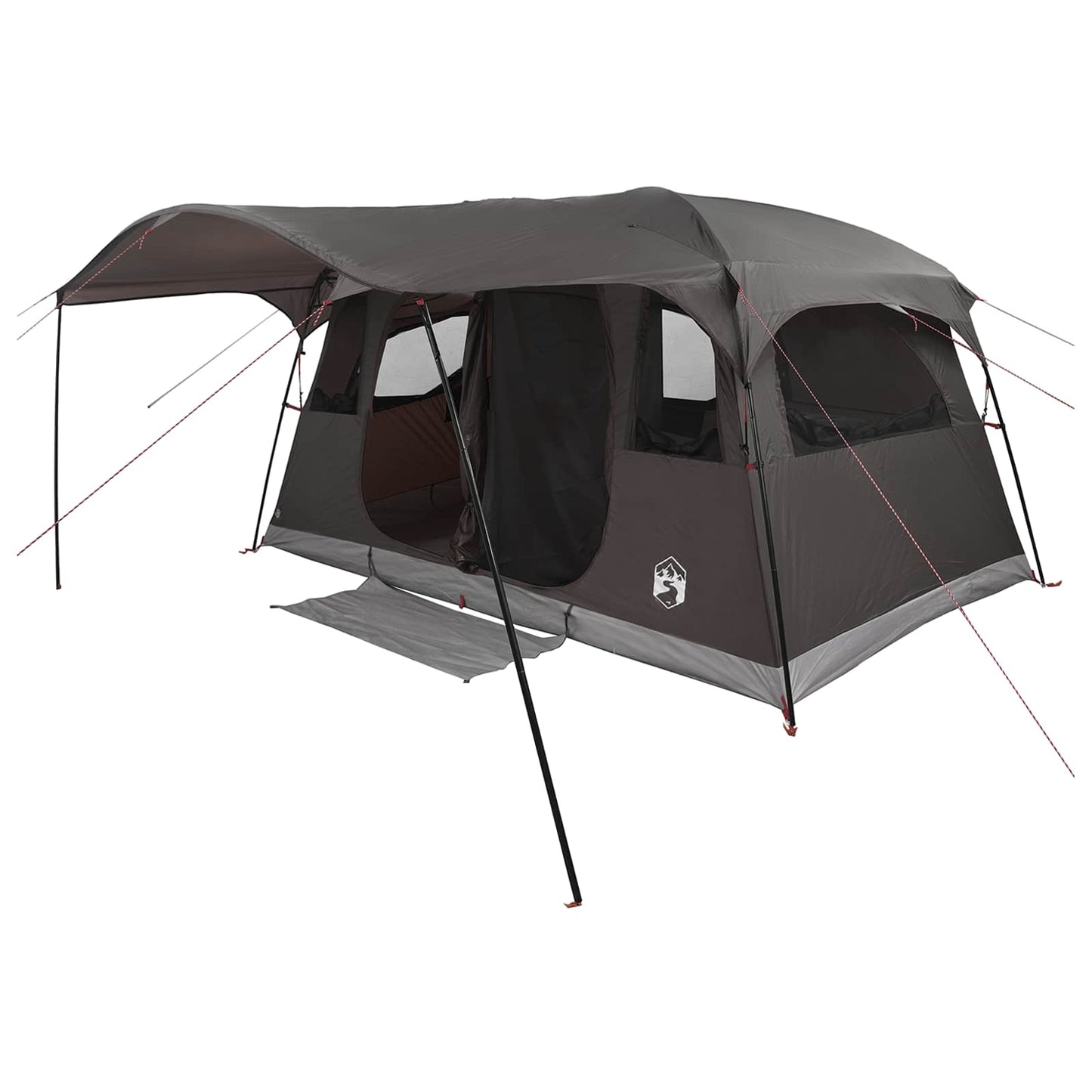 Tunnel Tent Brown Grey 366 x 244 x 198 cm Polyester and Steel
