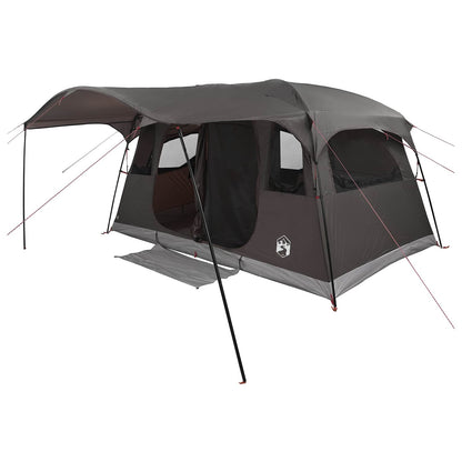 Tunnel Tent Brown Grey 366 x 244 x 198 cm Polyester and Steel