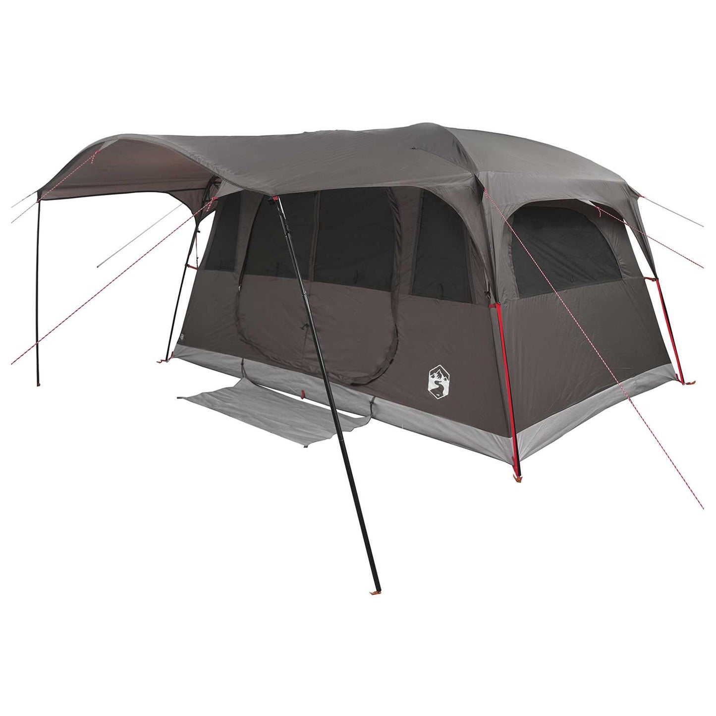 Tunnel Tent Brown Grey 427 x 305 x 205 cm Polyester and Steel