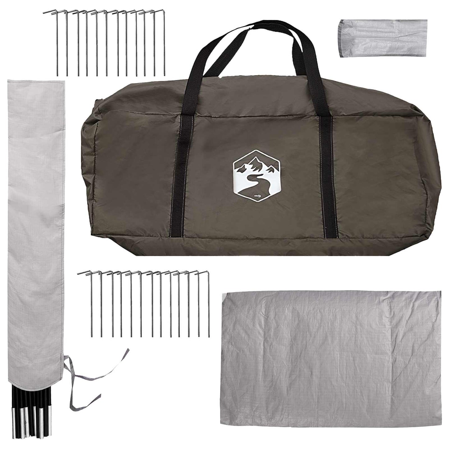 Tipi Tent Brown Grey 700 x 700 x 395 cm Polyester and Steel