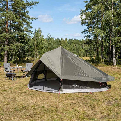 Tipi Tent Brown Grey 800 x 800 x 430 cm Polyester and Steel
