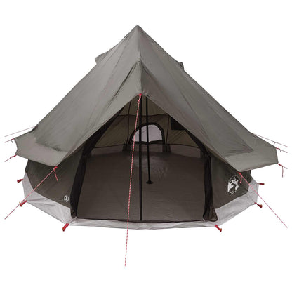 Tipi Tent with Roof Brown Grey 250 x 250 cm Polyester and Steel