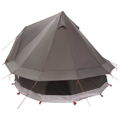 Tipi Tent with Roof Brown Grey 250 x 250 cm Polyester and Steel