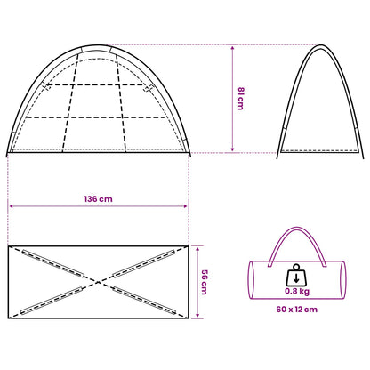 Storage Tent Olive Green 120 x 50 x 70 cm Polyester and Steel