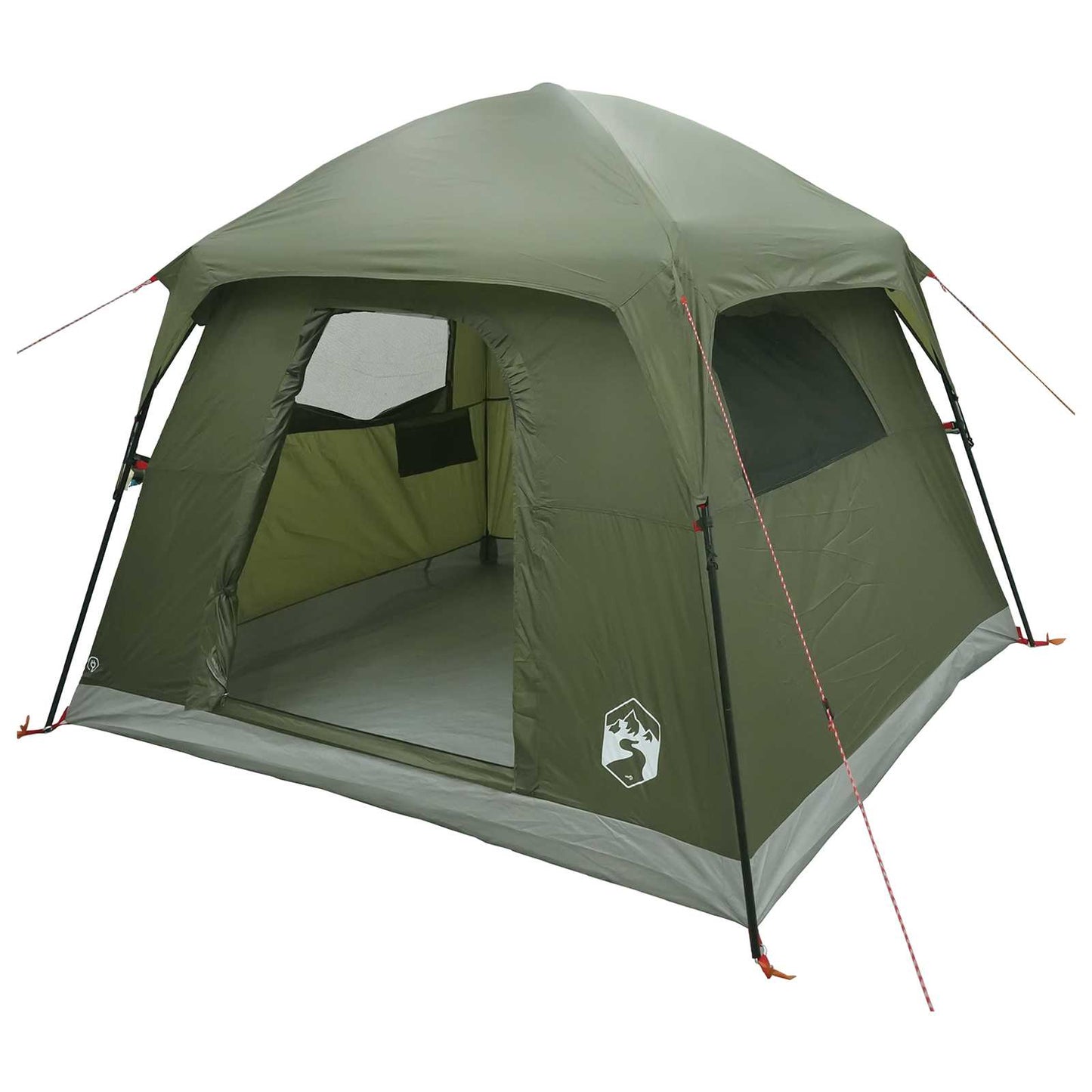 Cabin Tent Olive Green 244 x 213 x 183 cm Polyester and Steel