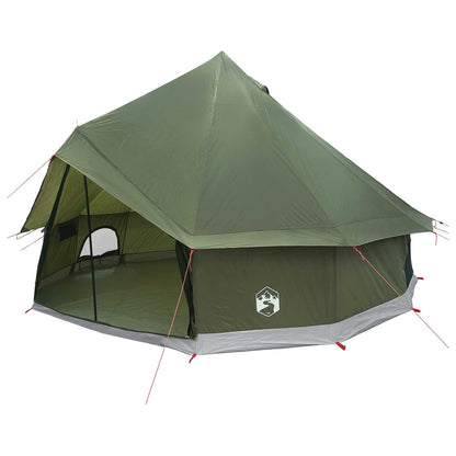 Tipi Tent Olive Green 300 x 300 x 200 cm Polyester and Steel