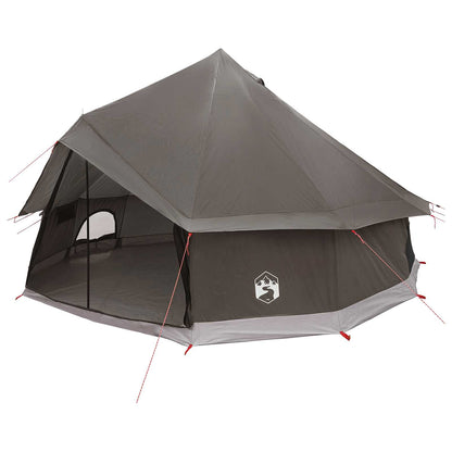 Tipi Tent Brown Grey 400 x 400 x 250 cm Polyester and Steel