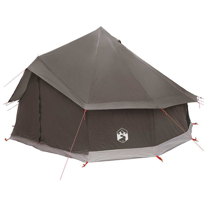 Tipi Tent Brown Grey 400 x 400 x 250 cm Polyester and Steel