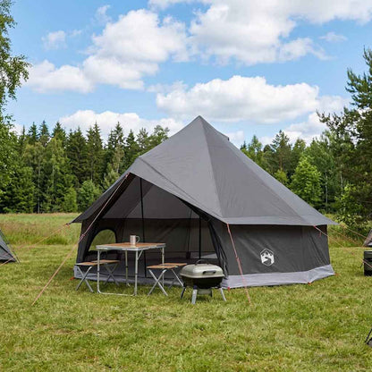 Tipi Tent Brown Grey 600 x 600 x 350 cm Polyester and Steel