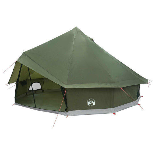 Tipi Tent 10-Person Army Green Polyester and Steel