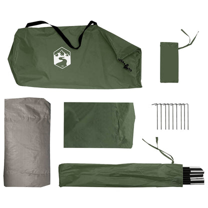 Tunnel Tent Olive Green 215 x 100 x 90 cm Polyester and Steel