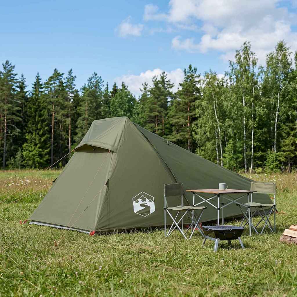 Tunnel Tent Olive Green 215 x 100 x 90 cm Polyester and Steel