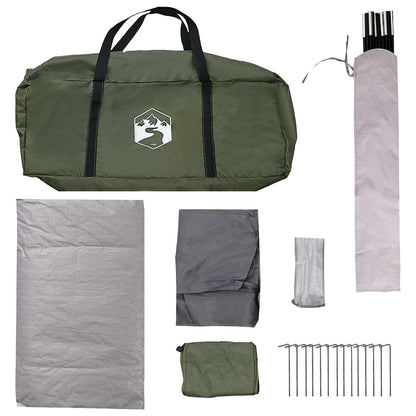 Tunnel Tent Olive Green 400 x 260 x 200 cm Polyester and Steel