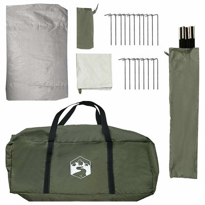 Cabin Tent Olive Green 488 x 244 x 183 cm Polyester and Steel
