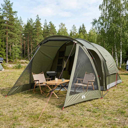 Cabin Tent Olive Green 488 x 244 x 183 cm Polyester and Steel