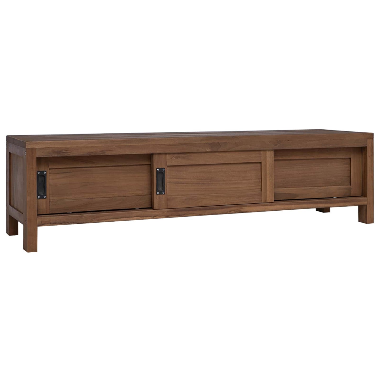 TV Cabinet 110 x 30 x 30 cm Solid Teak Wood Natural