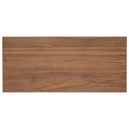Desk Natural Solid Teak Wood 100 x 45 x 75cm