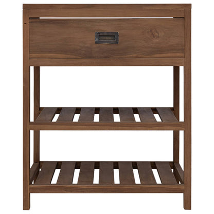 Bathroom Cabinet Natural 60 x 45 x 75 cm Solid Teak Wood