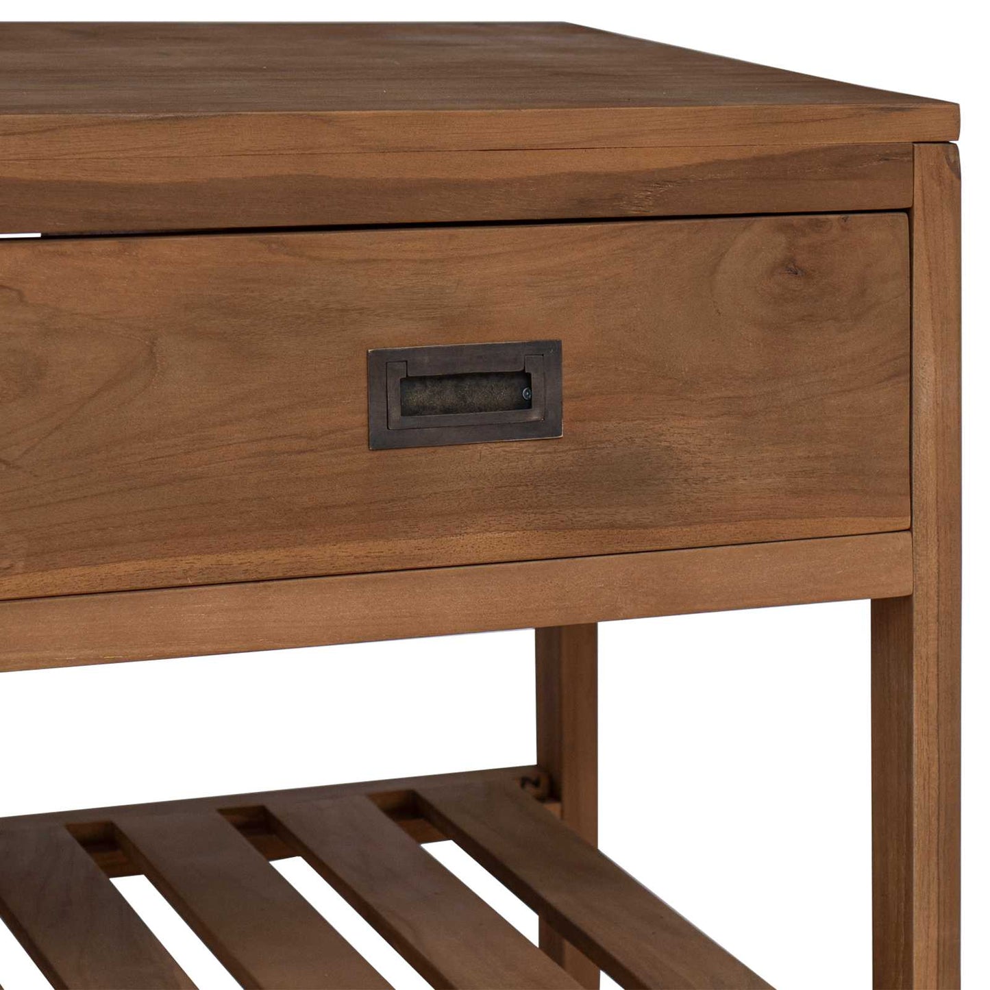 Bathroom Cabinet Natural 90 x 45 x 75 cm Solid Teak Wood