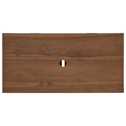 Bathroom Cabinet Natural 90 x 45 x 75 cm Solid Teak Wood