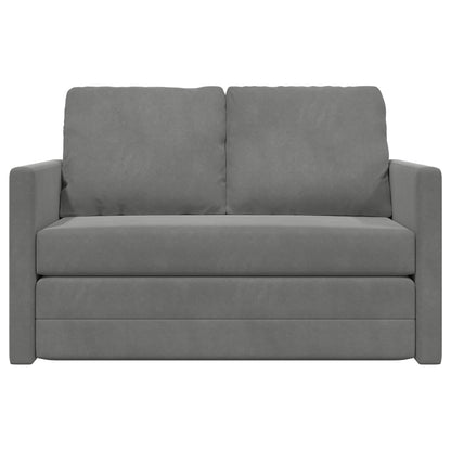 Folding Sofa Bed Dark Grey 122 x 70 x 60 cm Velvet