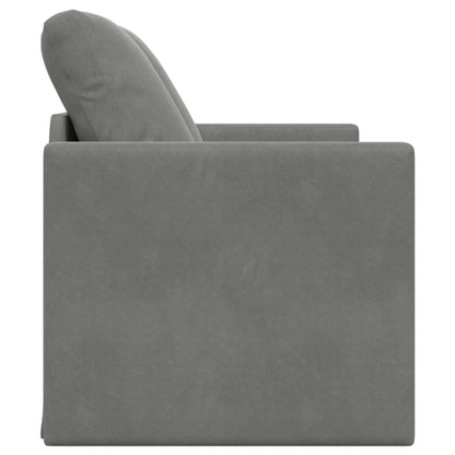 Folding Sofa Bed Dark Grey 122 x 70 x 60 cm Velvet