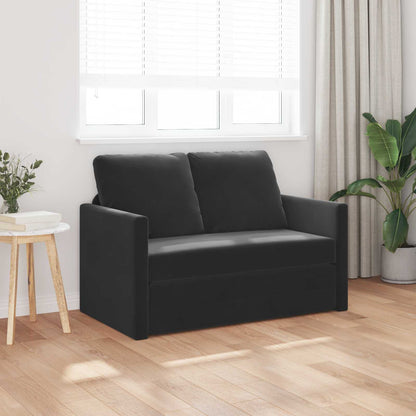 Folding Sofa Bed Black 122 x 70 x 60 cm Velvet